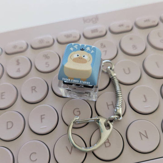 Confused Duck #054 - Fidget Keycap Keychain