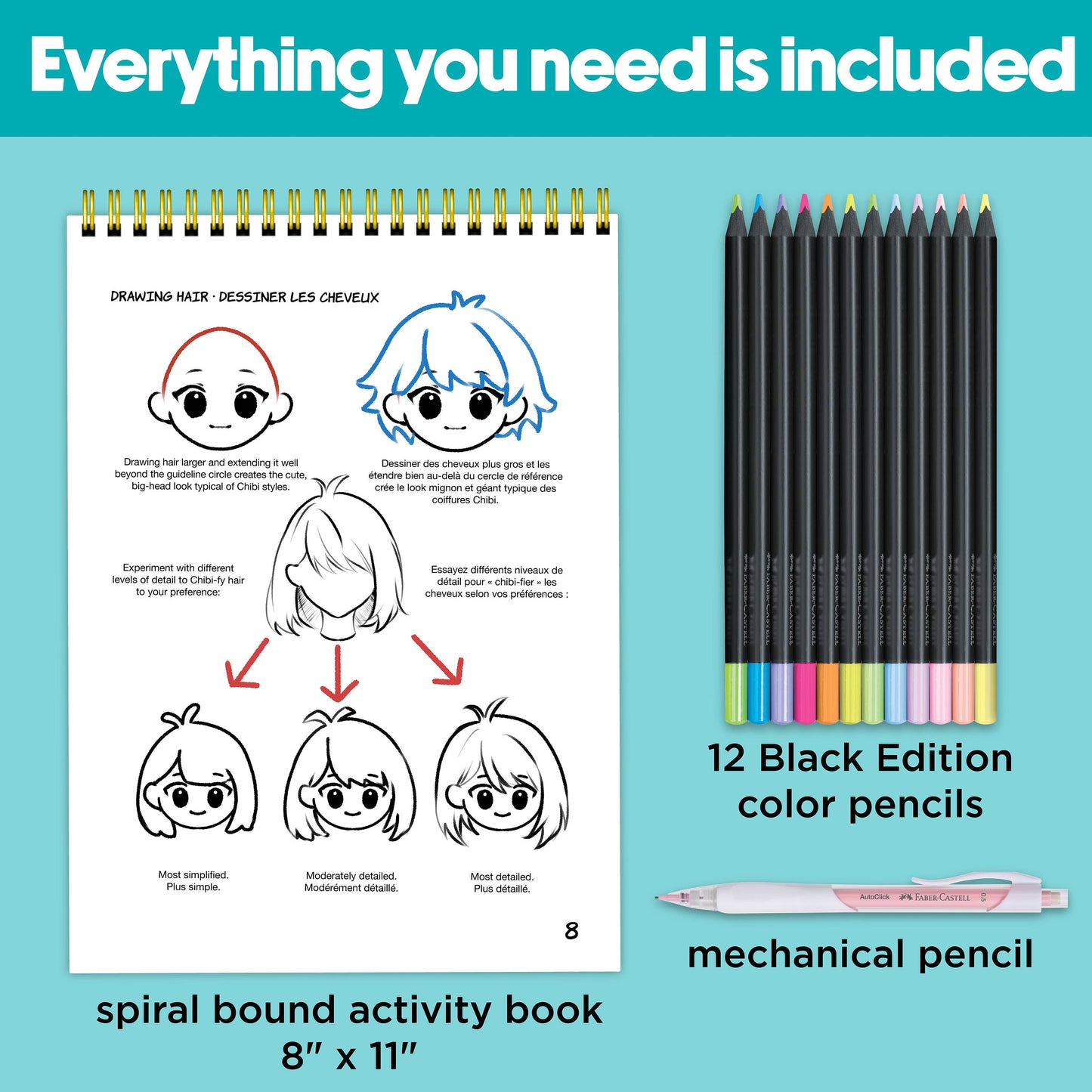 Anime Drawing - Chibi Edition Drawing Instruction Kit
