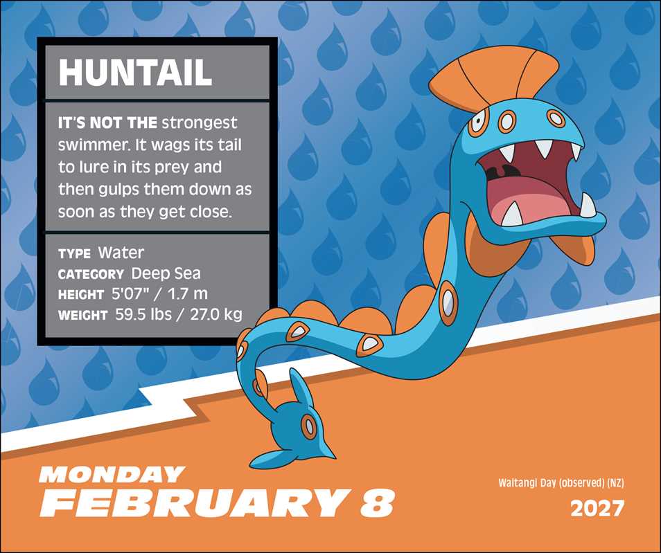 Pokémon 2027 Day-to-Day Calendar by Pokémon