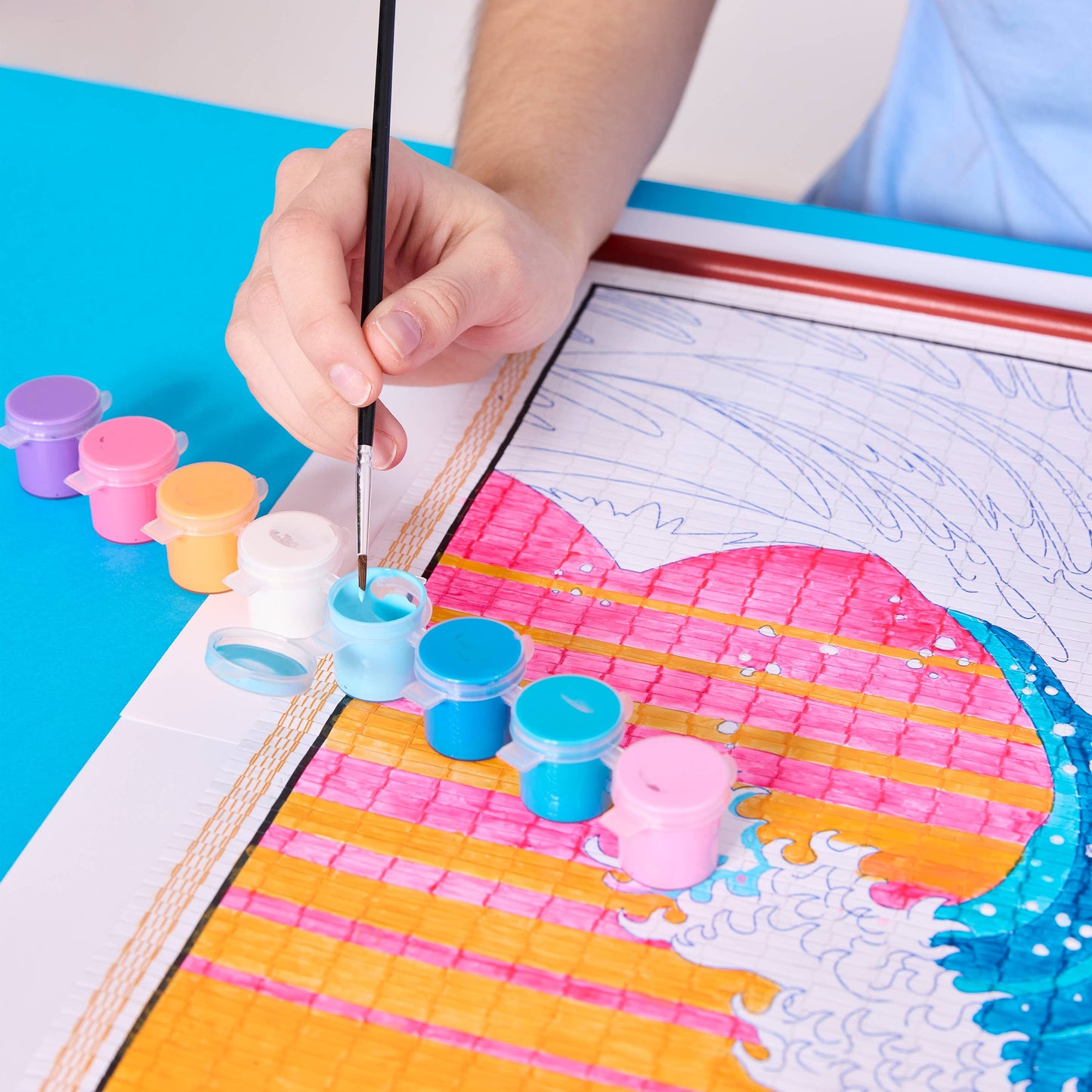 Paper Scroll Painting Kit for Kids - The Great Wave