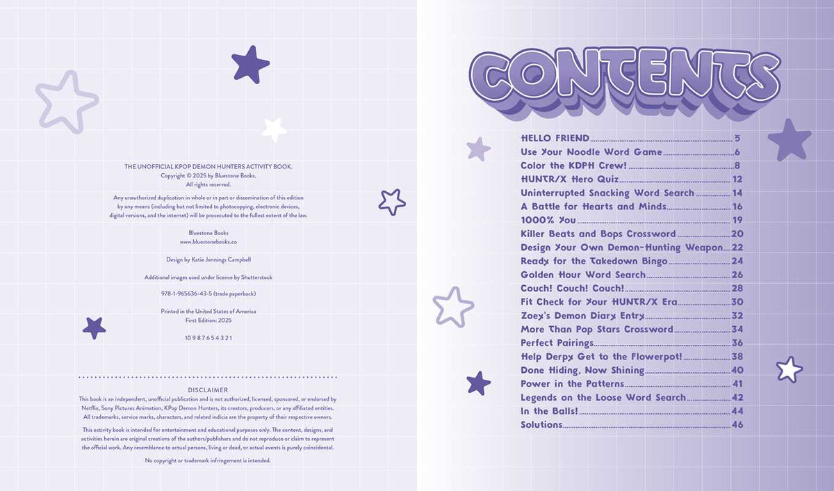 Unofficial KPop Demon Hunters Activity Book by Lila Violet