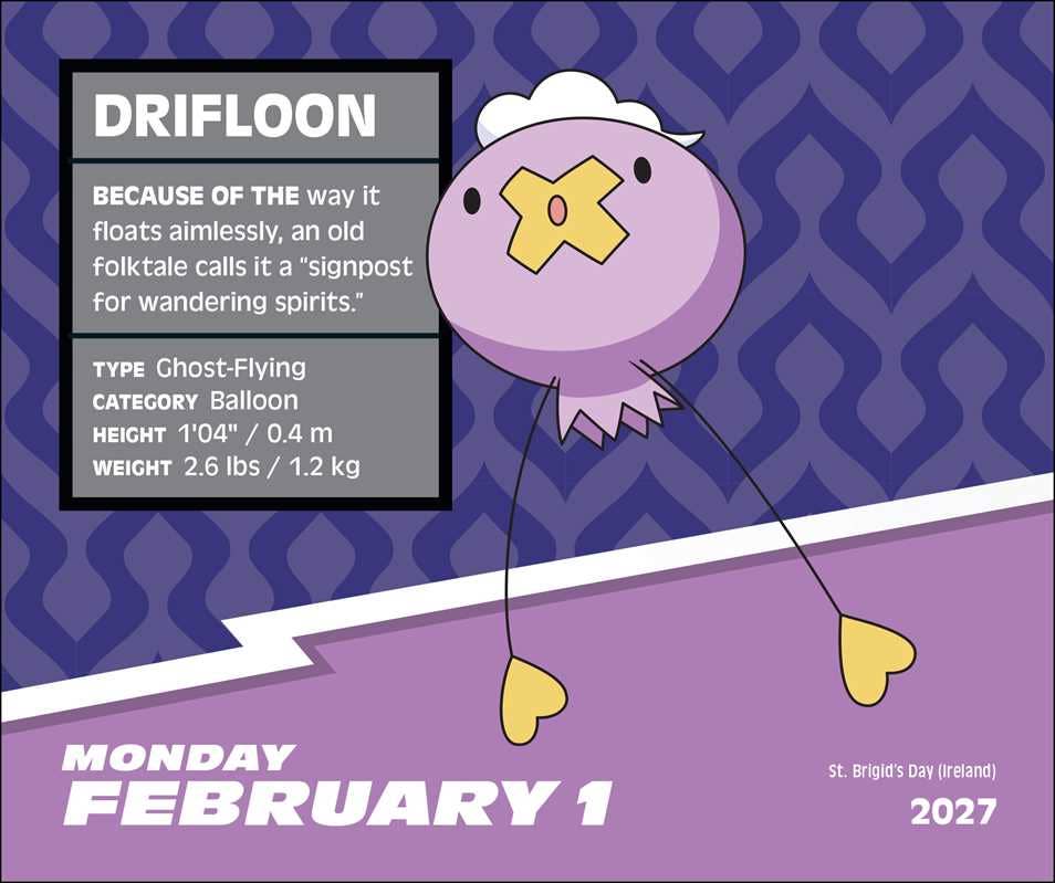 Pokémon 2027 Day-to-Day Calendar by Pokémon