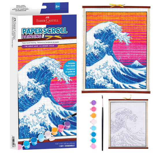 Paper Scroll Painting Kit for Kids - The Great Wave
