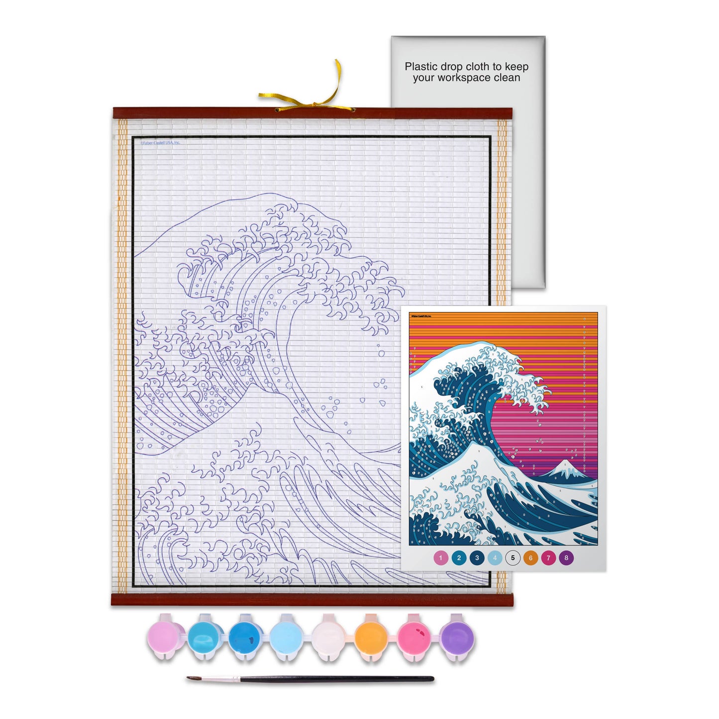 Paper Scroll Painting Kit for Kids - The Great Wave