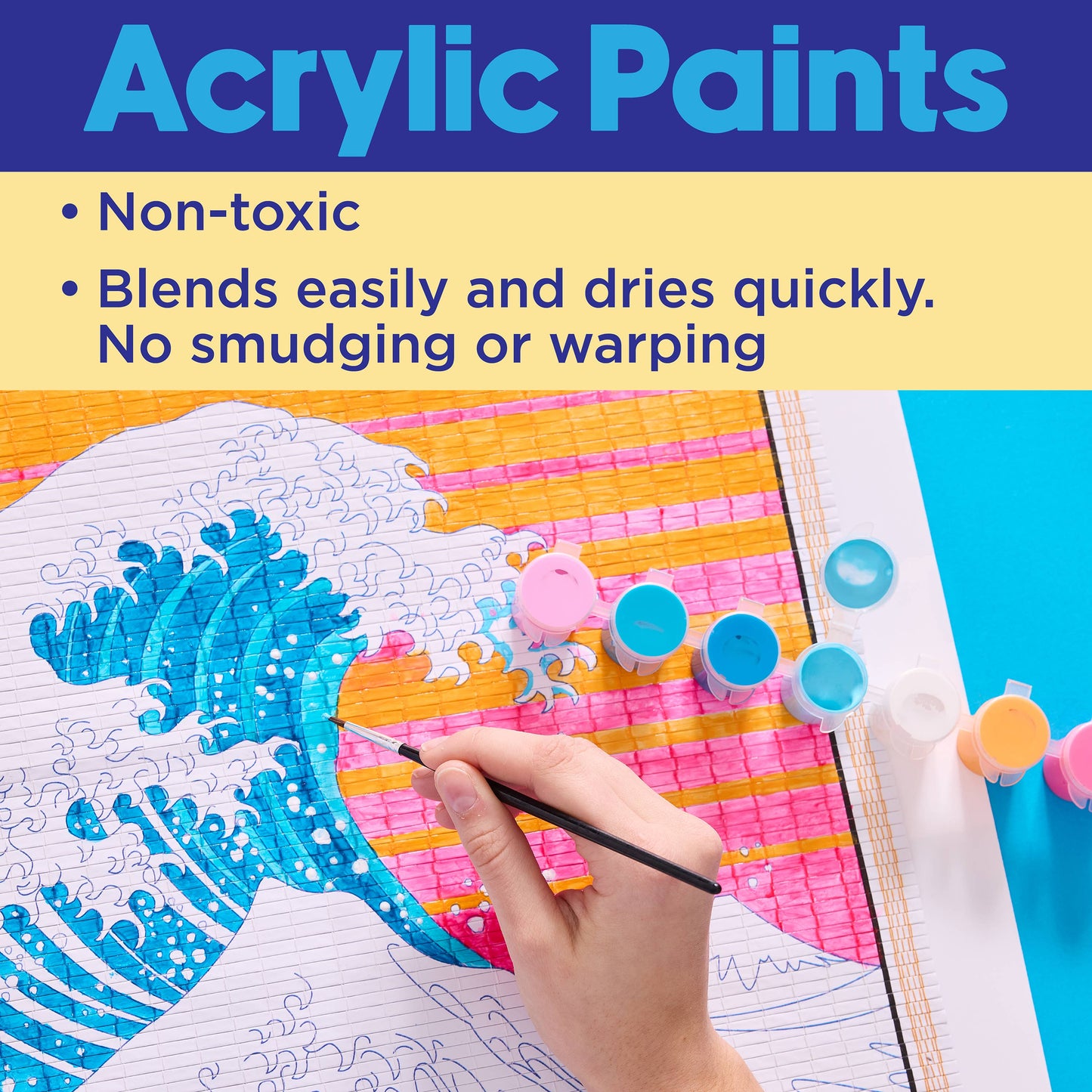 Paper Scroll Painting Kit for Kids - The Great Wave
