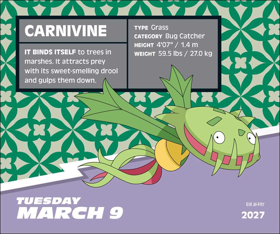 Pokémon 2027 Day-to-Day Calendar by Pokémon