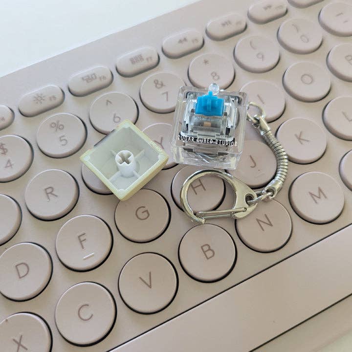 Confused Duck #054 - Fidget Keycap Keychain