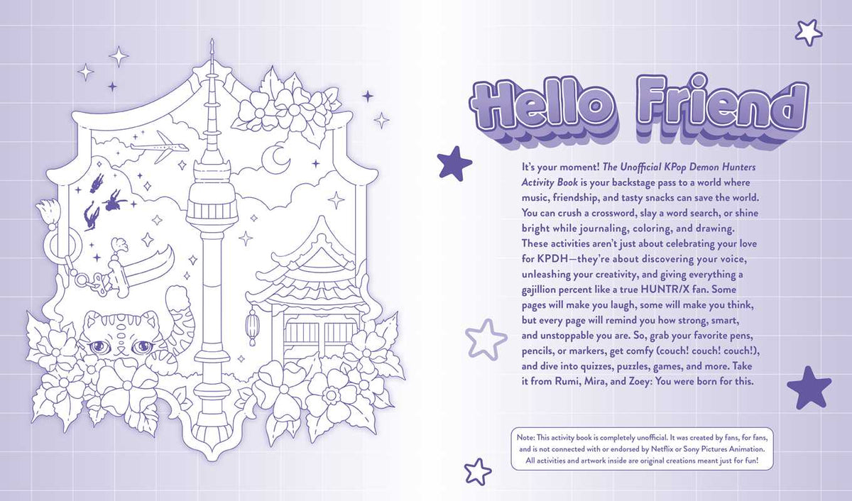 Unofficial KPop Demon Hunters Activity Book by Lila Violet