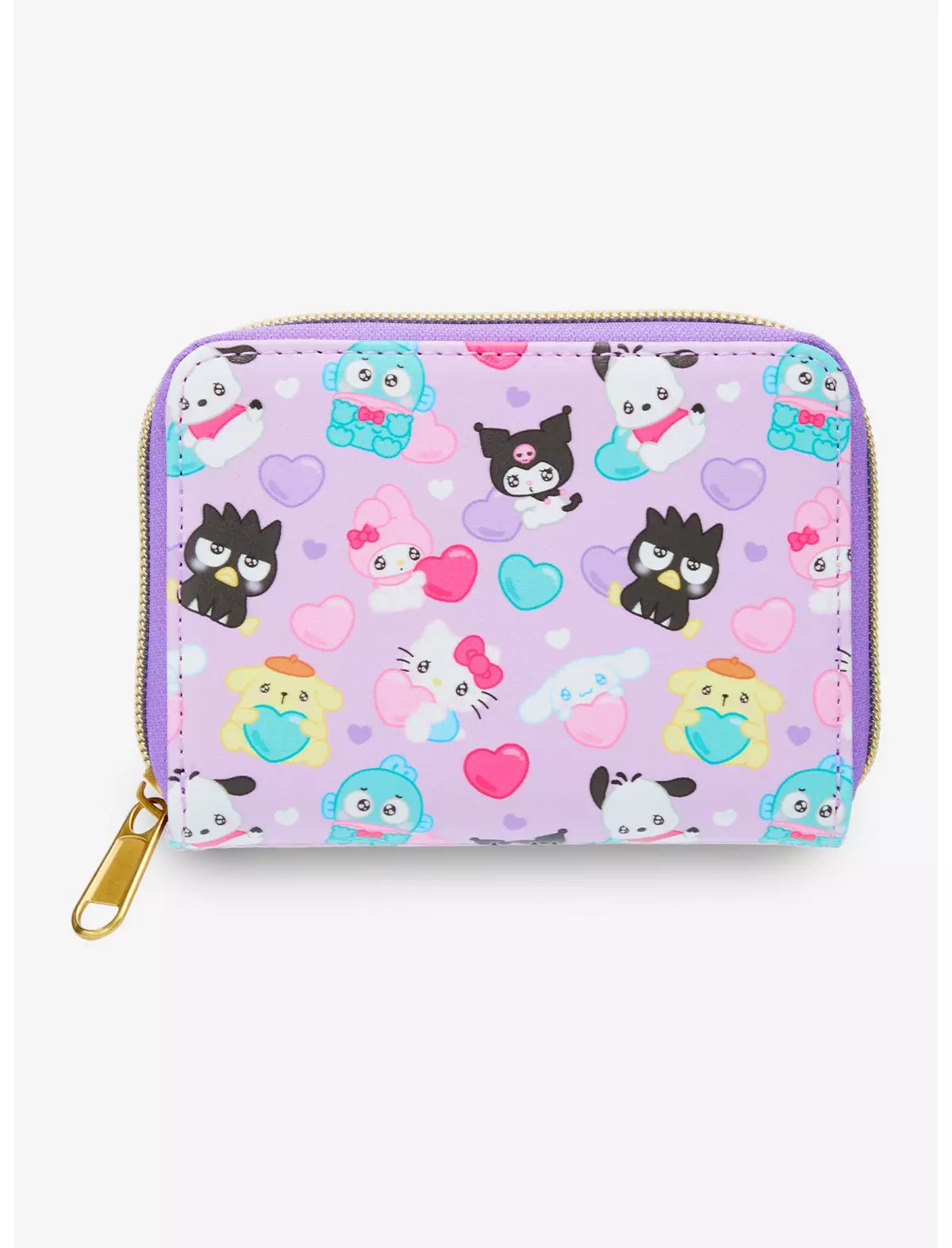 Loungefly Hello Kitty And Friends Hearts Mini Zipper Wallet