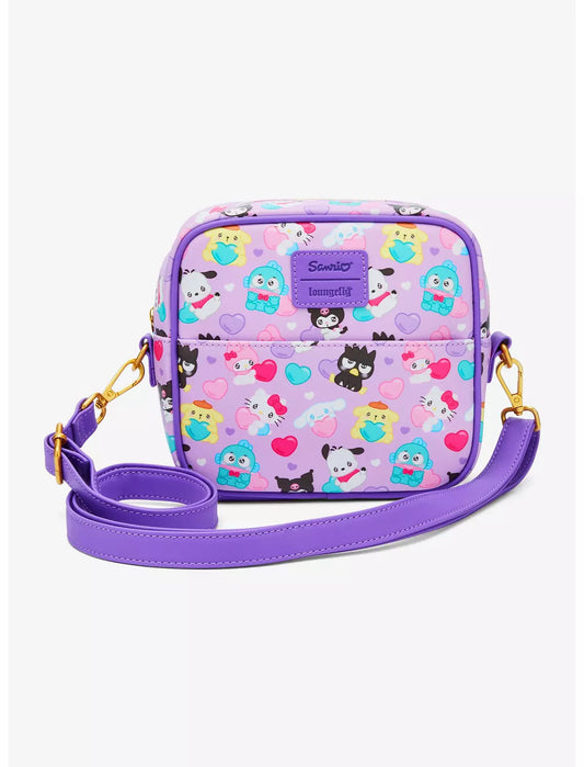 Loungefly Hello Kitty And Friends Hearts Crossbody Bag