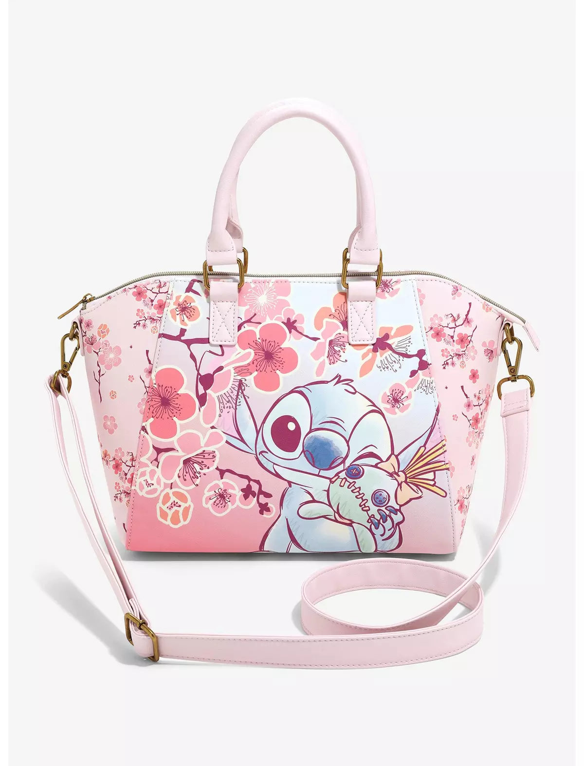 Loungefly Disney Stitch Cherry Blossoms Satchel Bag