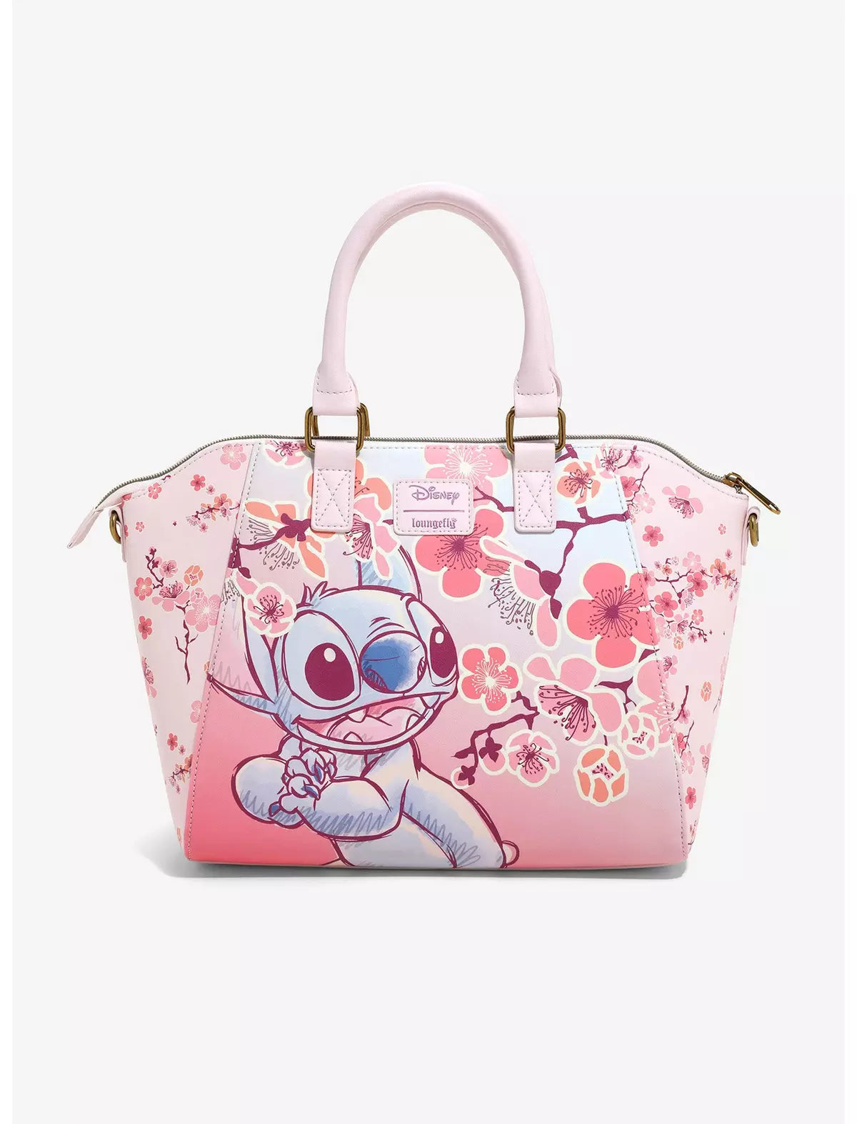 Loungefly Disney Stitch Cherry Blossoms Satchel Bag