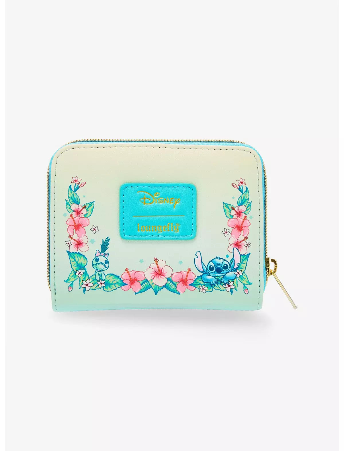 Loungefly Disney Stitch Floral Mini Zipper Wallet