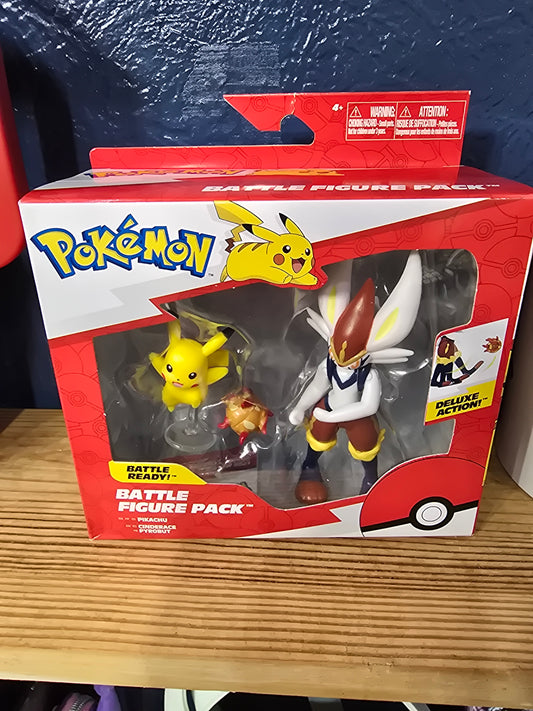 Pokemon battle figure - Pikachu and Cinderace